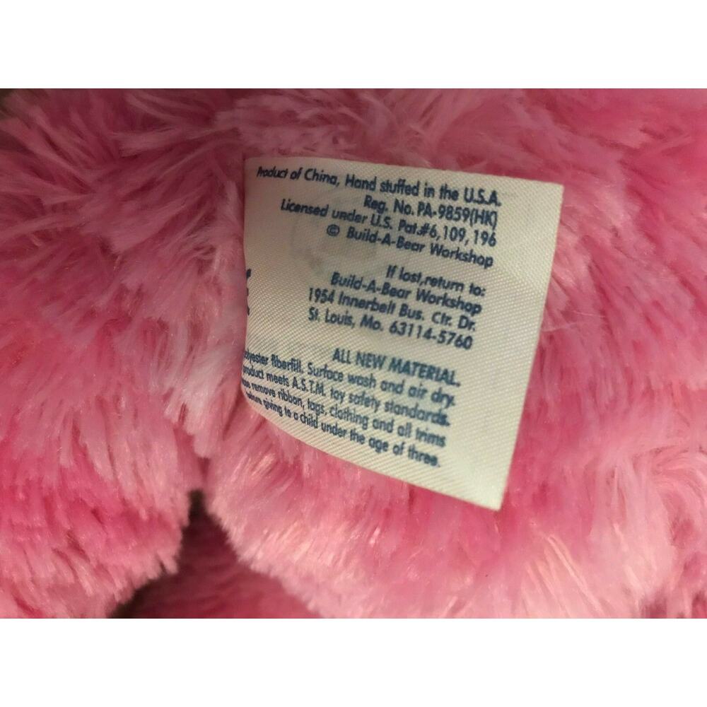 Bulid A Bear Plush Pink Hearts Monkey Hug For You Hanging Monkey 18" Stuffed Toy - Picture 10 of 11